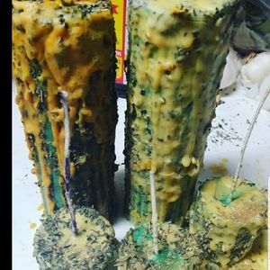 Money Draw pillar candles